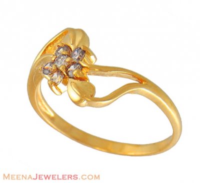 22Kt Gold Signity Ring ( Ladies Signity Rings )