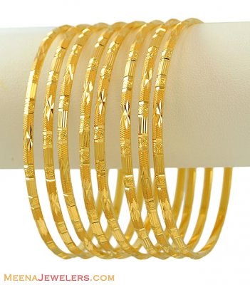 22k Gold Bangles Set ( Set of Bangles )