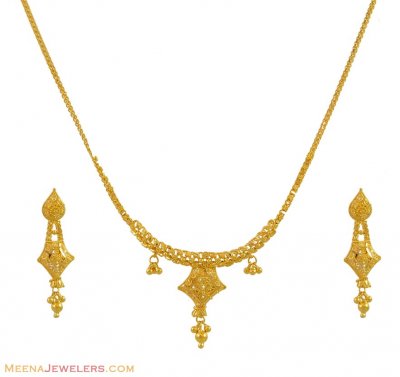 Gold Filigree Necklace Set ( Light Sets )