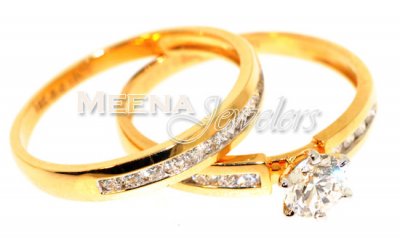 18Kt Yellow Gold Diamond Ring ( Diamond Rings )