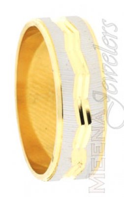 18Kt Gold Wedding band 2 Tone ( Wedding Bands )