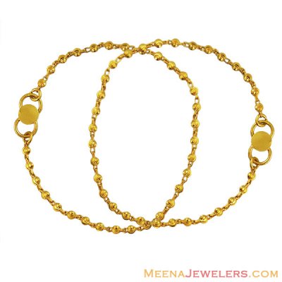 22k Gold Balls Baby Bracelet - BjBb12013 - 22k yellow gold baby ...