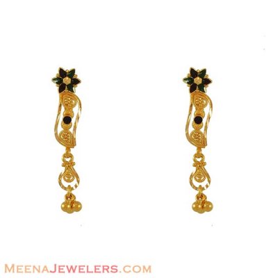 22K Gold Fancy Earrings ( 22Kt Gold Fancy Earrings )