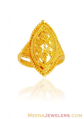 22K Gold Baby Girl Ring ( 22Kt Baby Rings )