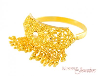 Filigree Rings with hanging balls ( Ladies Gold Ring )