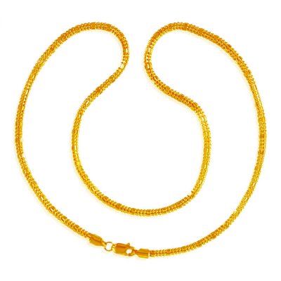 22KT Gold Chain (24 Inch) ( Plain Gold Chains )