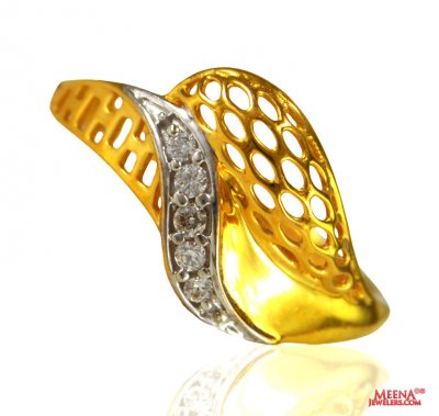 22k Gold Designer Ladies Ring   ( Ladies Signity Rings )