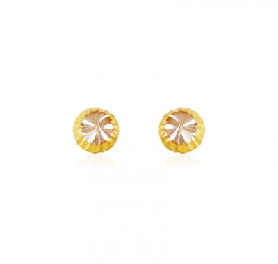 22K Gold Kids Earrings ( 22 Kt Gold Tops )