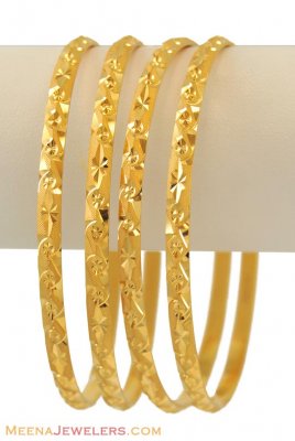 Yellow Gold Bangles ( Set of Bangles )