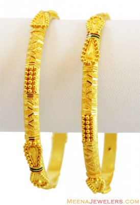 22K Gold Bangle Traditional Indian (1 Pc Only) - bago13796 - 22k Fancy ...