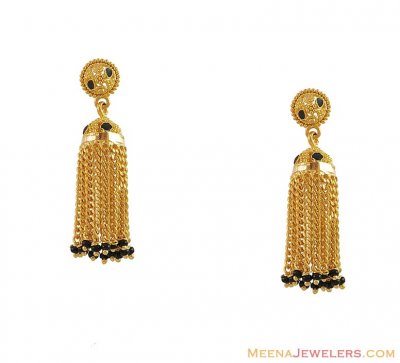 Gold Chandelier Earrings ( 22Kt Gold Fancy Earrings )