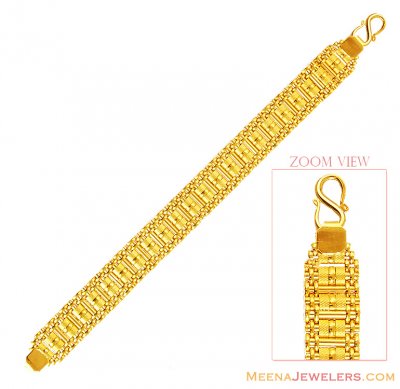 22K Yellow Gold Mens Bracelet  ( Men`s Bracelets )