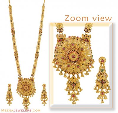 Indian Bridal Patta Haar (22k)  ( Bridal Necklace Sets )