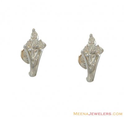 White Gold Fancy Earring ( White Gold Earrings )