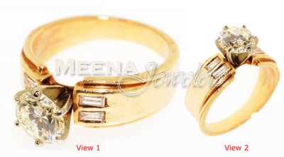 18Kt Yellow Gold Diamond Ring ( Diamond Rings )