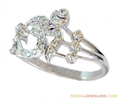 18K Designer Om Ring ( Diamond Rings )
