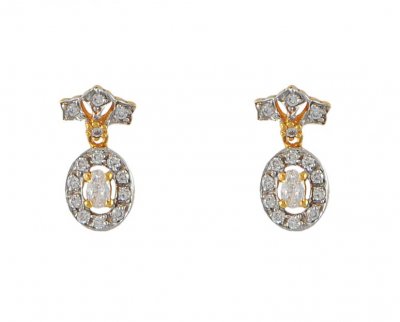22 Kt Gold Signity Earring ( Signity Earrings )