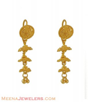 Gold chandelier earring ( 22Kt Gold Fancy Earrings )