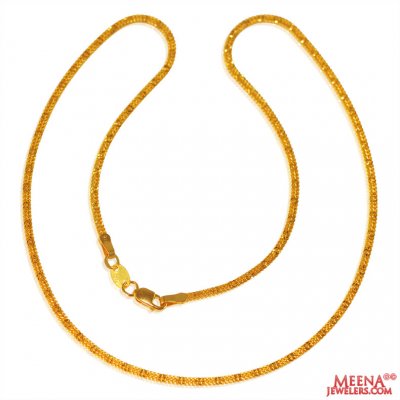 22K Gold Wheat Chain  ( Plain Gold Chains )