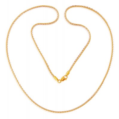 Two Tone Gold Designer Chain ( 22Kt Gold Fancy Chains )