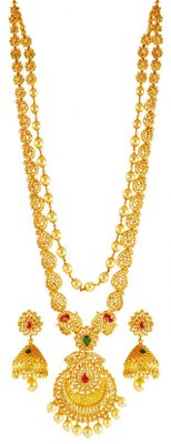 22 Karat Gold Mango Maala Set ( Gold Designer Sets )