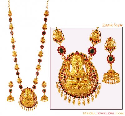 22k Temple Necklace Set ( Bridal Necklace Sets )