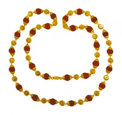 22kt Gold Rudraksh chain ( Men`s Gold Chains )