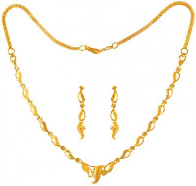 22K Gold Necklace Set ( Light Sets )