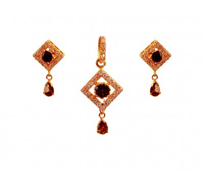 22K Gold Fancy pendant set ( Fancy Pendant Set )