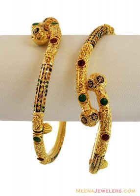 22k Designer Meenakari Kadas  ( Kadas )