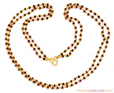 22K Layered Holy Tulsi Mala ( 22Kt Long Chains (Ladies) )