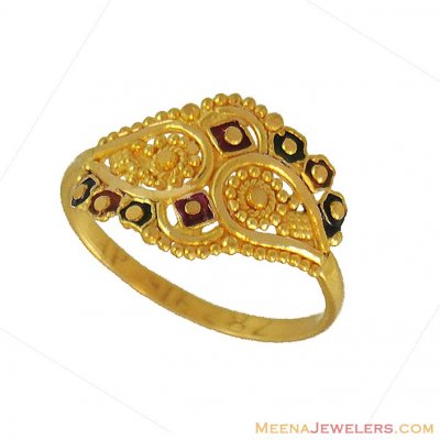 Indian Filigree Ring (Kids) ( 22Kt Baby Rings )