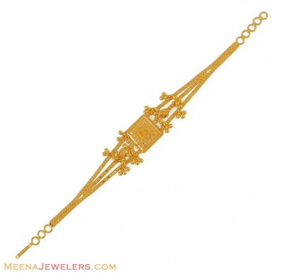 22k Gold Filigree Work Bracelet ( Ladies Bracelets )