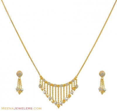 Gold Two Tone Set (22Kt) ( Light Sets )