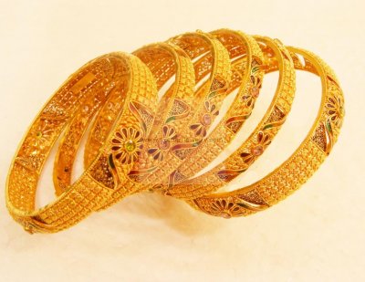 22K Exclusive Bangles (8Pcs Custom) ( Set of Bangles )