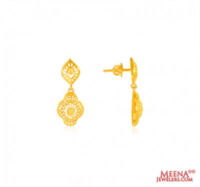 22k Gold Hanging Earrings  ( 22Kt Gold Fancy Earrings )