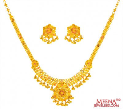 22 Karat Gold Necklace  Set ( 22 Kt Gold Sets )