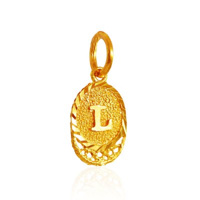 22Karat Gold (L) Initial Pendant ( Initial Pendants )