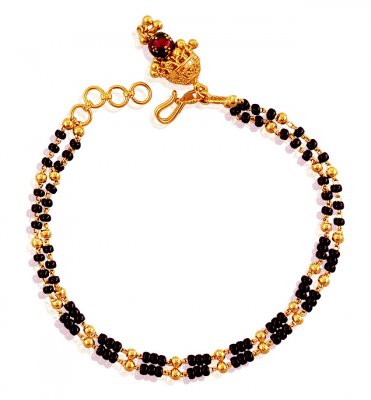 22k Black Beads Ladies Bracelet ( Ladies Bracelets )