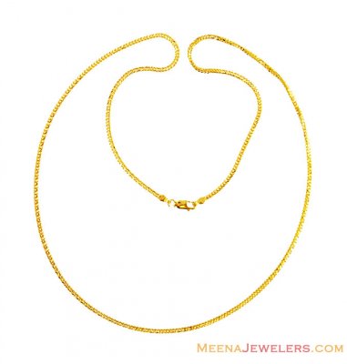 22K Gold Mens Fancy Light Chain   ( Men`s Gold Chains )
