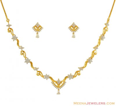 22K Designer Signity Set ( Gold Designer Sets )