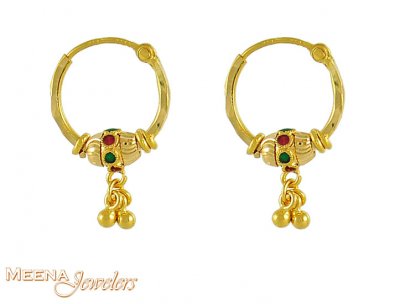 Gold Hoops with Meena ( Hoop Earrings )