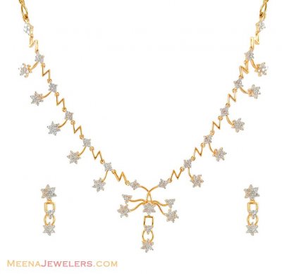 Gold Fancy Necklace Set ( Gold Designer Sets )