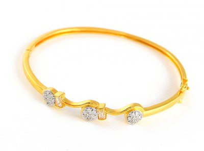 22k Gold Signity Bangle ( Stone Bangles )