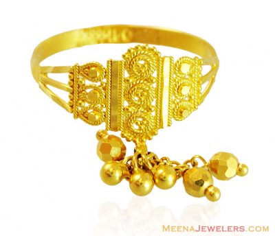 22K Gold Exclusive Filigree Ring ( Ladies Gold Ring )