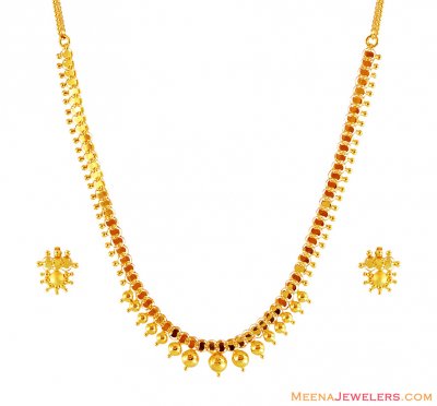 22K Gold Fancy Necklace Set ( Light Sets )