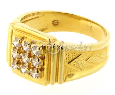 22 Kt Gold Mens Signity Ring ( Mens Signity Rings )