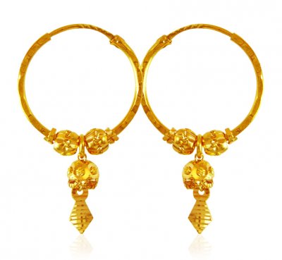 22 Karat Gold Hoop Earrings ( Hoop Earrings )