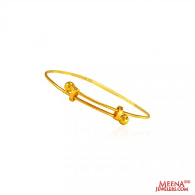 22Kt Gold Adjustable Kids Kada 1pc ( Baby Bangles )