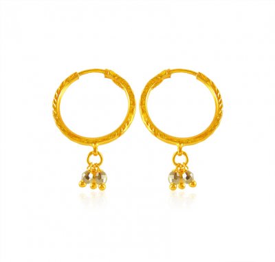 22Kt Gold Hoop Earrings ( Hoop Earrings )